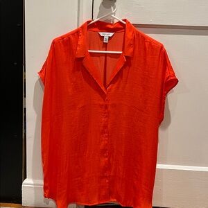 Nine West Bold Red/Orange Blouse